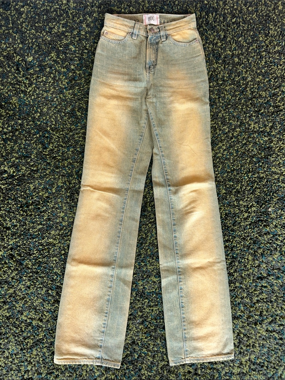 BDG High Rise Slim Jeans Unique Blue/Tan Wash